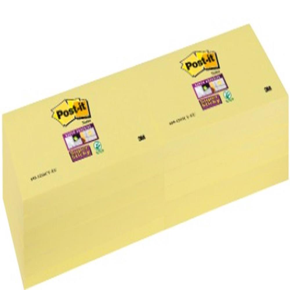 Post-It® Bloczek Samoprzylepny Super Sticky 655.12sscy Eu 127x76mm 1x90 Kart Żółty - obrazek 4