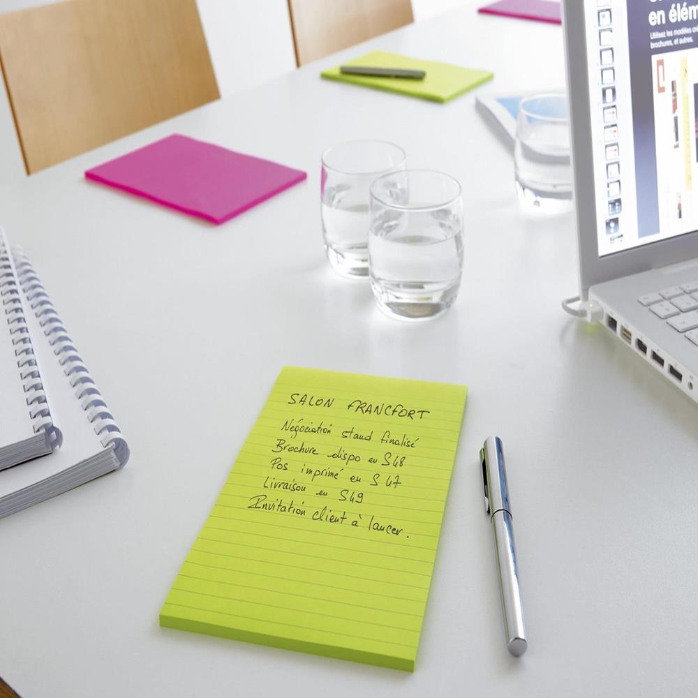 Post-It® Bloczek Samoprzylepny Super Sticky Xxxl W Linię 5845 Ss 127x203mm 2x45 Kart Paleta Marrakesz - obrazek 3