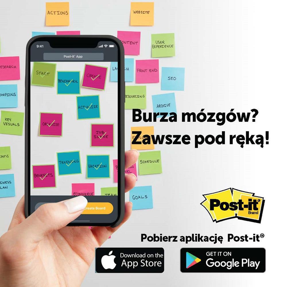 Post-It® Bloczek Samoprzylepny Super Sticky 655 S 127x76mm 1x90 Kart Żółty - obrazek 7