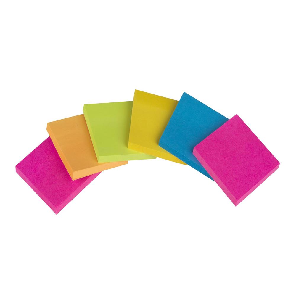 Post-It® Karteczki Samoprzylepne Super Sticky 6916s Ypob 47.6x47.6mm 6x45 Kart Mix Kolorów - obrazek 3