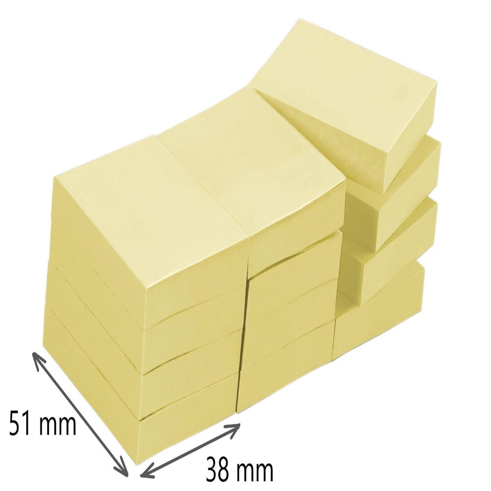 Post-It® Bloczek Samoprzylepny 653 38x51mm 3x100 Kart Żółty - obrazek 3