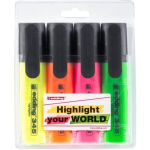 Edding Zakreślacz Textmarker 345 w etui 4szt.