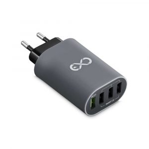 ładowarki 4 alibiuro.pl Uniwersalna ładowarka sieciowa EXC Powerful 2xUSB 6 4A szara 45