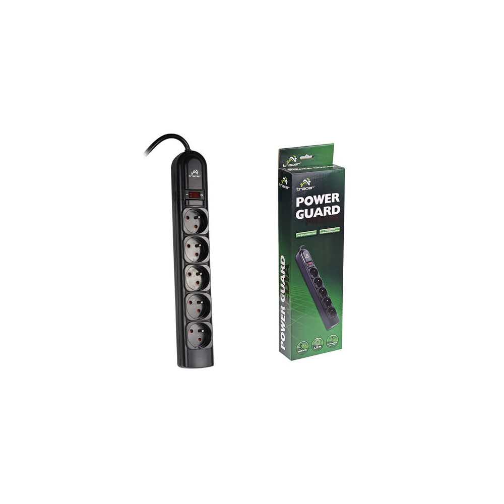 akcesoria biurowe 1 alibiuro.pl Listwa przeciwprzepięciowa Tracer PowerGuard 5 0m 96