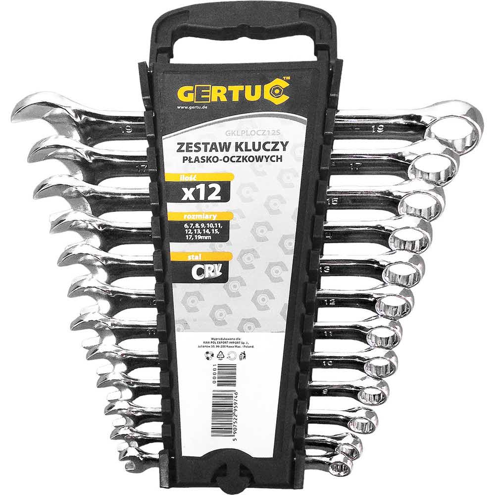 akcesoria biurowe 2 alibiuro.pl ZESTAW KLUCZY PŁASKO OCZKOWYCH GKLPLOCZ12S 52