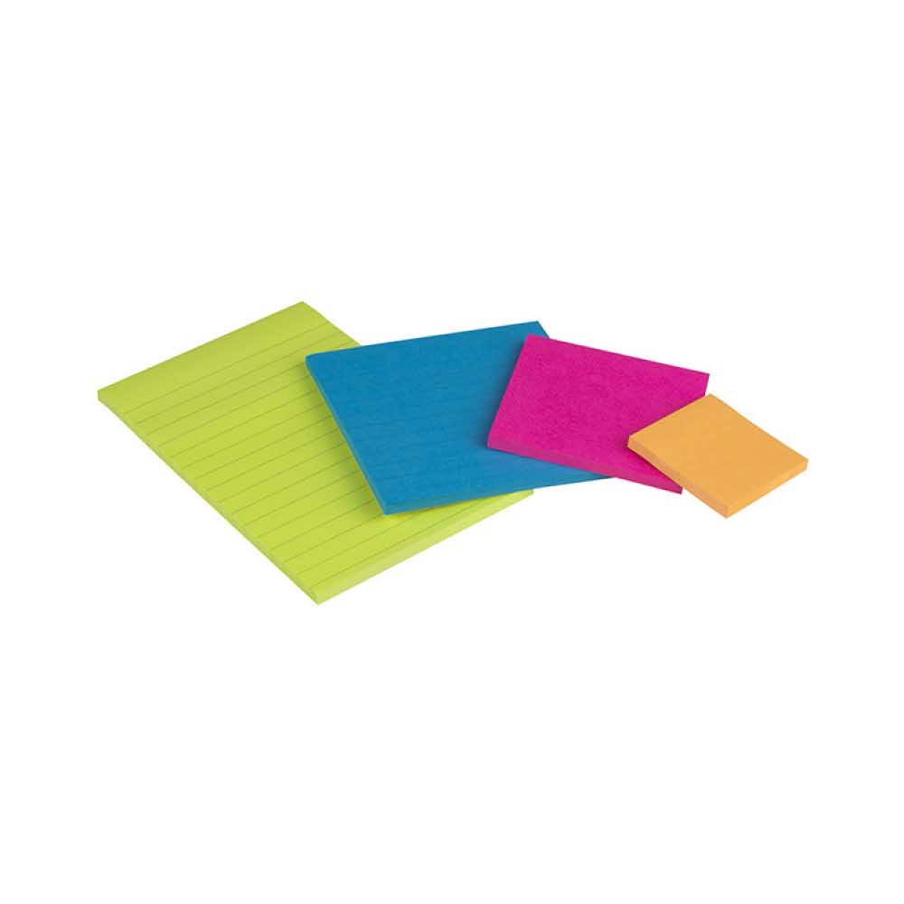 akcesoria biurowe 4 alibiuro.pl Bloczek samoprzylepny POST IT Super Sticky 4622 SSEU mix rozmiarów 4x45 kart. zawieszka mix kolorów 99