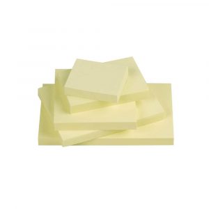 akcesoria biurowe 4 alibiuro.pl Bloczek samoprzylepny Q CONNECT 102x76mm 1x100 kart. jasnożółty 83