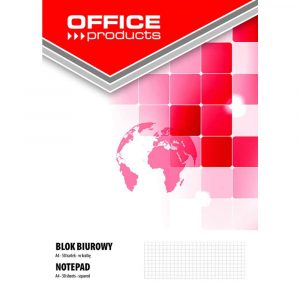 akcesoria biurowe 4 alibiuro.pl Blok biurowy OFFICE PRODUCTS A4 w kratkę 50 kart. 70gsm 21