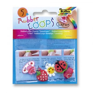 akcesoria biurowe 4 alibiuro.pl Charmsy RUBBER LOOPS SWEETHEART 5szt. mix kolorów 13