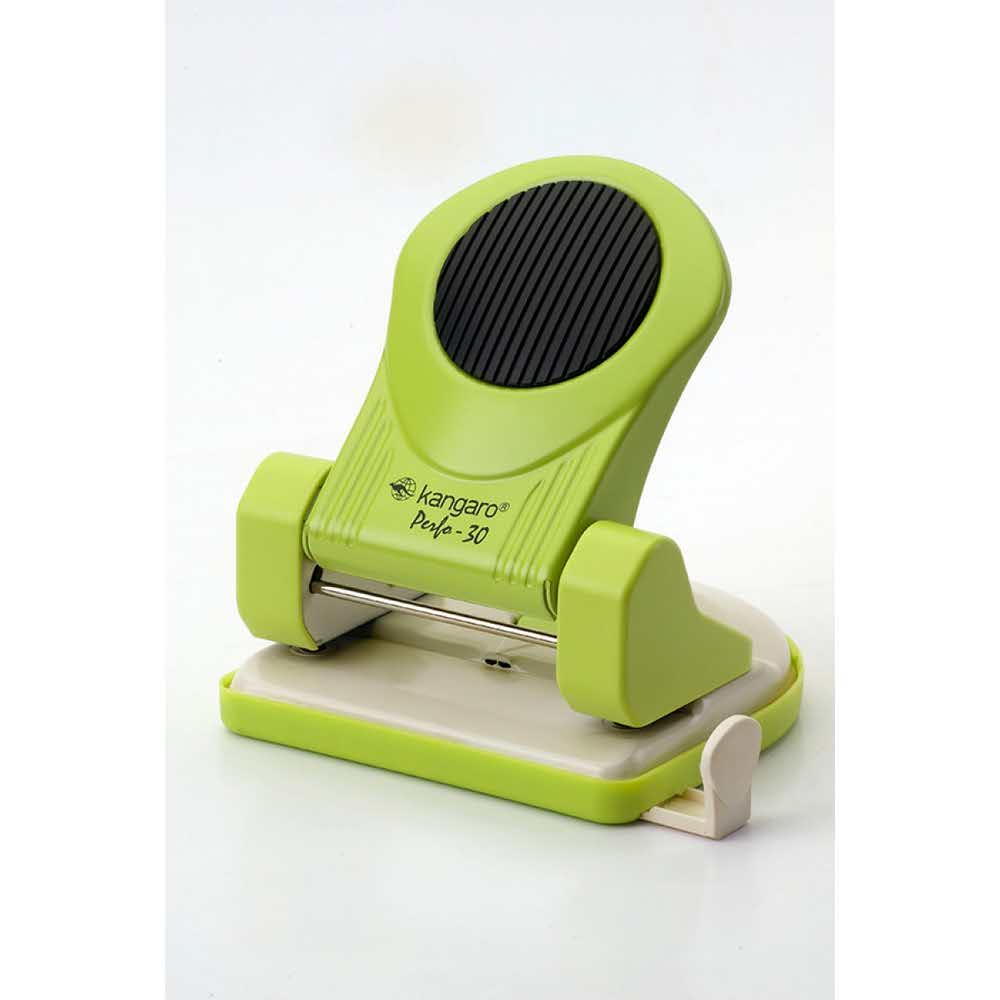 akcesoria biurowe 4 alibiuro.pl Dziurkacz KANGARO Perfo 30 dziurkuje do 30 kartek zielony 85