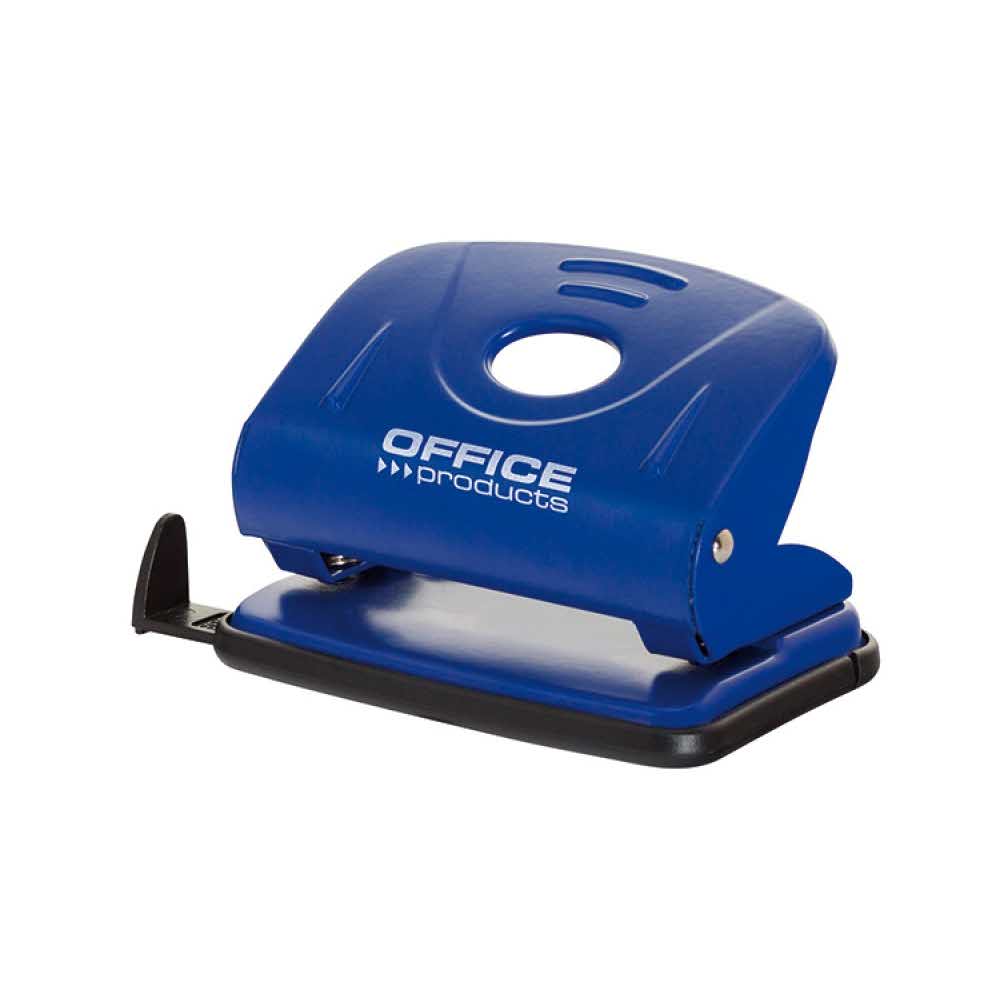 akcesoria biurowe 4 alibiuro.pl Dziurkacz OFFICE PRODUCTS dziurkuje do 25 kartek metal niebieski 73
