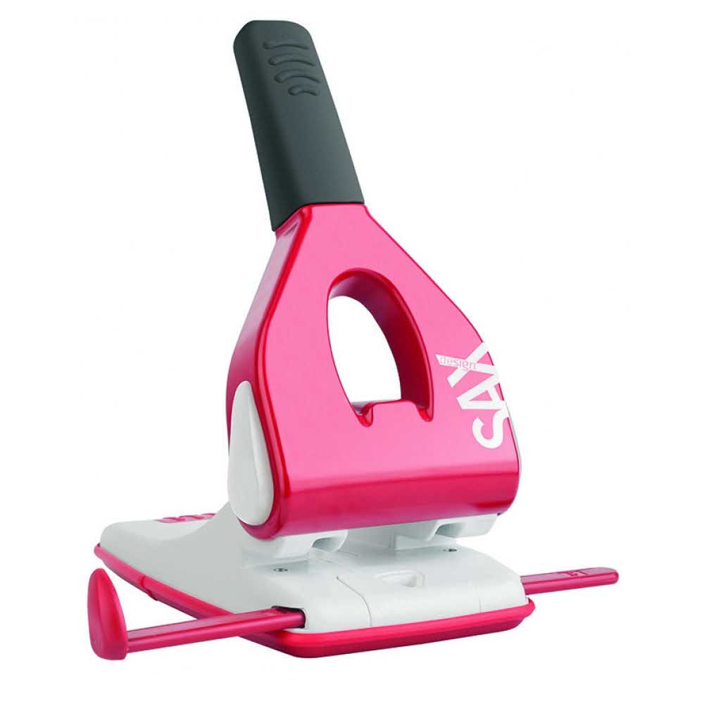 akcesoria biurowe 4 alibiuro.pl Dziurkacz SAXDesign 618 paperbox dziurkuje do 65 kartek czerwony 22