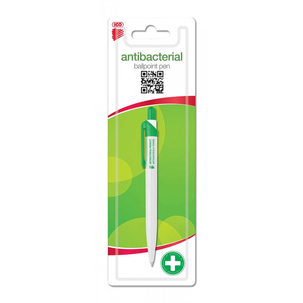 akcesoria biurowe 4 alibiuro.pl Długopis automatyczny ICO antybakteryjny blister mix kolorów 75