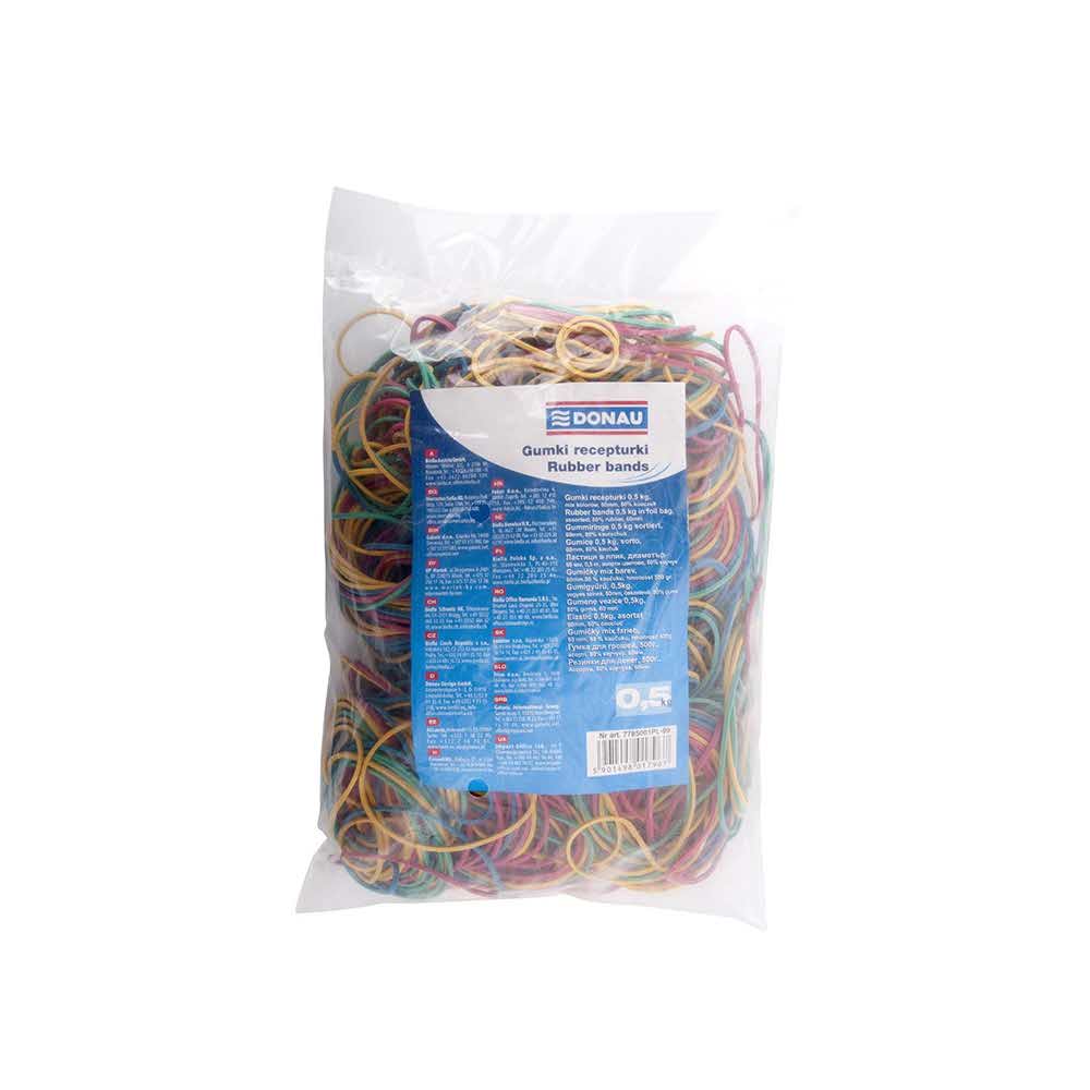 akcesoria biurowe 4 alibiuro.pl Gumki recepturki DONAU 500g mix kolorów 25