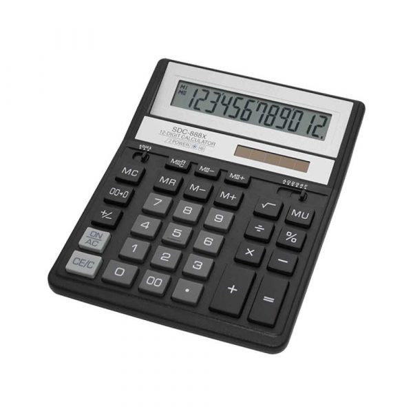 akcesoria biurowe 4 alibiuro.pl Kalkulator biurowy CITIZEN SDC 888XBK 12 cyfrowy 203x158mm czarny 4