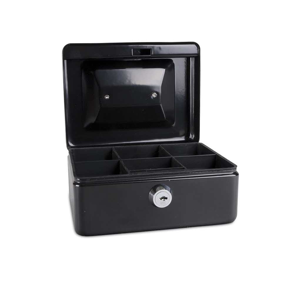 akcesoria biurowe 4 alibiuro.pl Kasetka na pieniądze DONAU mała 152x80x115mm czarna 56