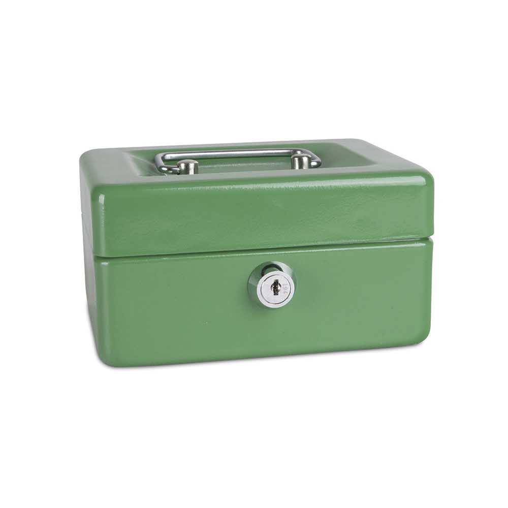 akcesoria biurowe 4 alibiuro.pl Kasetka na pieniądze DONAU mała 152x80x115mm zielona 65