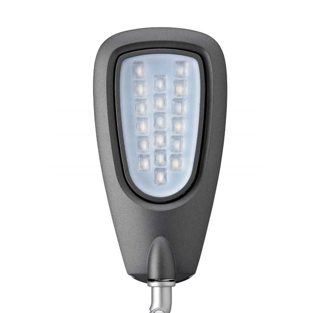 akcesoria biurowe 4 alibiuro.pl Lampka LED na biurko MAULpulse Colour Vario 7W ze ściemniaczem srebrno czarna 93
