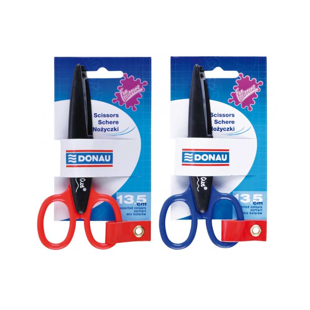 akcesoria biurowe 4 alibiuro.pl Nożyczki dekoracyjne DONAU 13 5cm mix kolorów 79