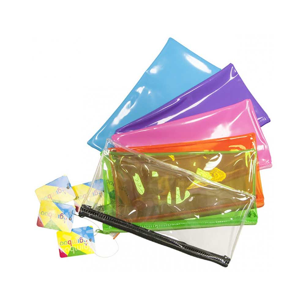 akcesoria biurowe 4 alibiuro.pl Piórnik saszetka GIMBOO PVC 280mikr. mix kolorów 40