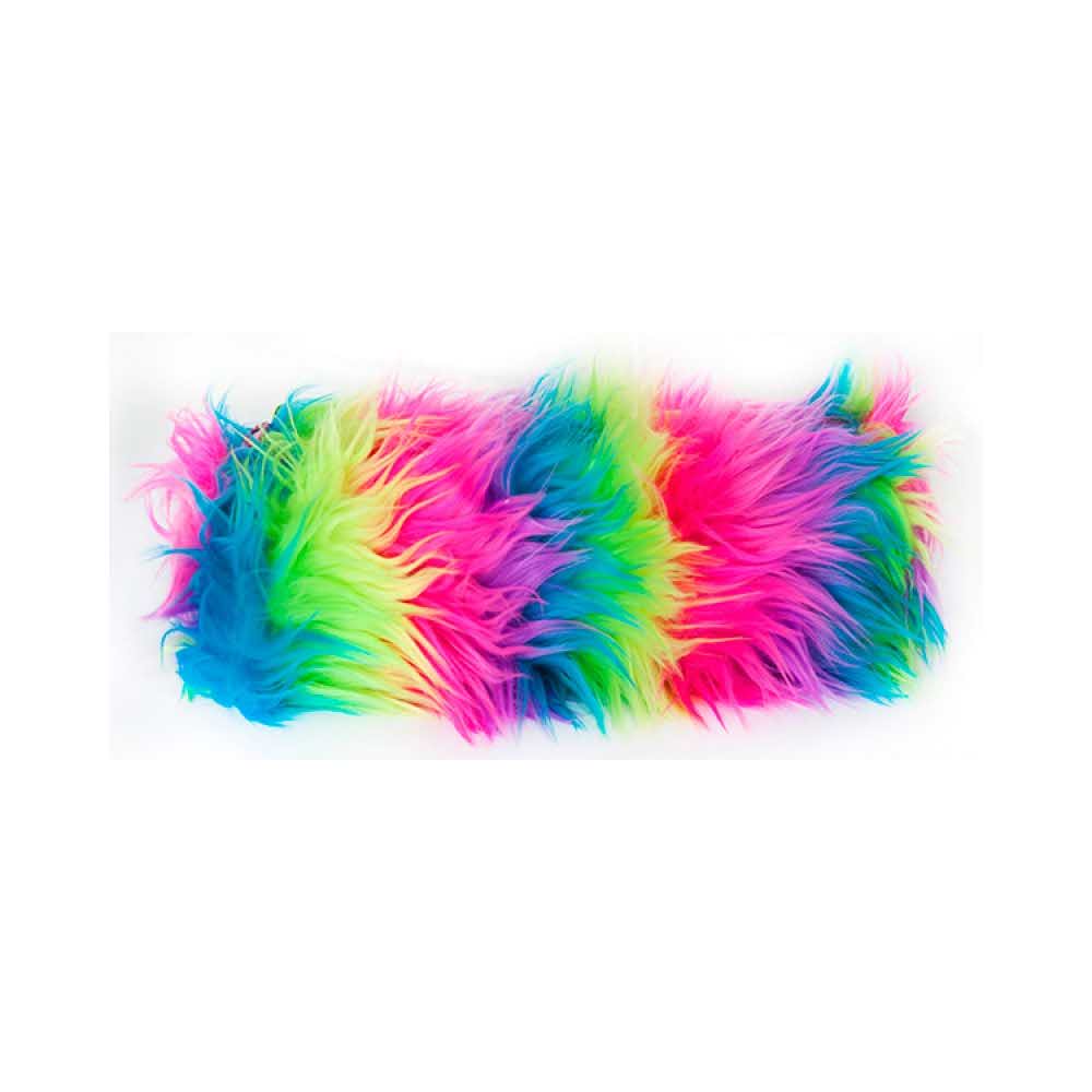 akcesoria biurowe 4 alibiuro.pl Piórnik saszetka MEMORIS Fluffy włochata na suwak tęczowa 16