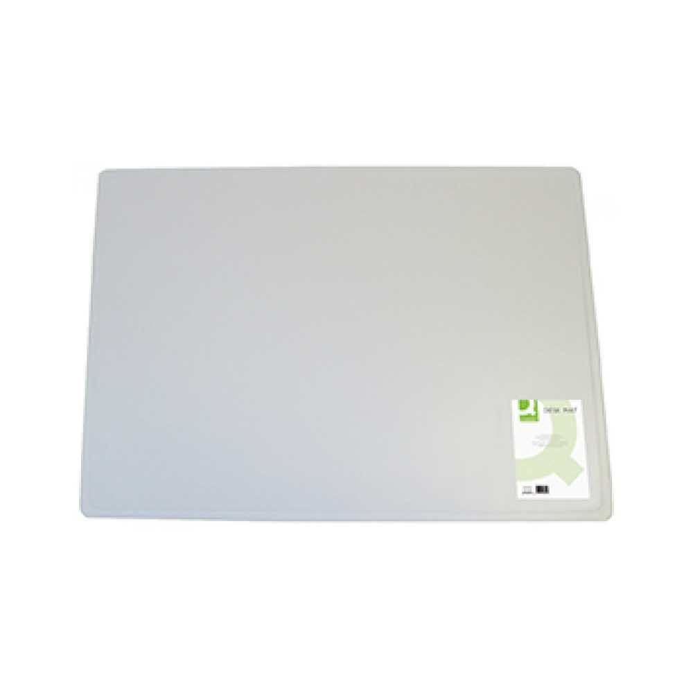 akcesoria biurowe 4 alibiuro.pl Podkładka na biurko Q CONNECT 40x53cm transparentna 87