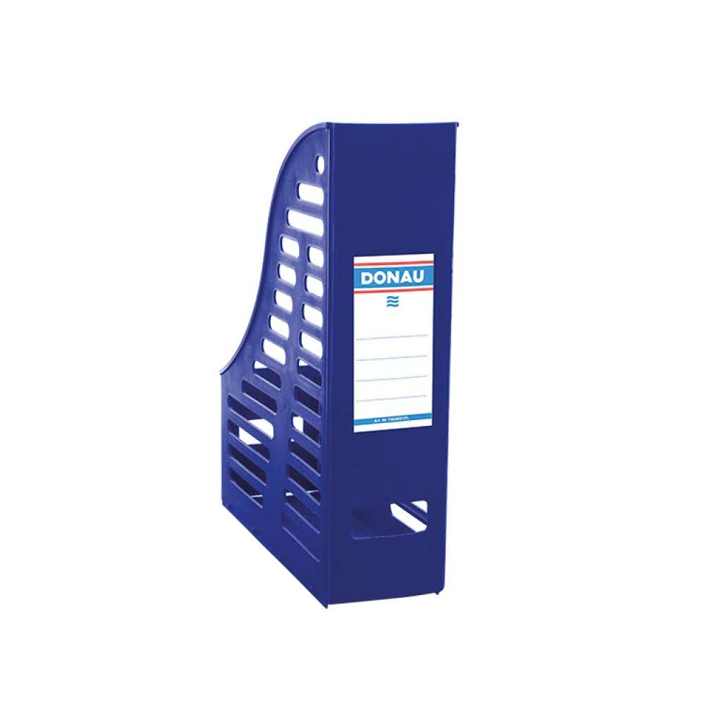 akcesoria biurowe 4 alibiuro.pl Pojemnik ażurowy na dokumenty DONAU PP A4 składany niebieski 19
