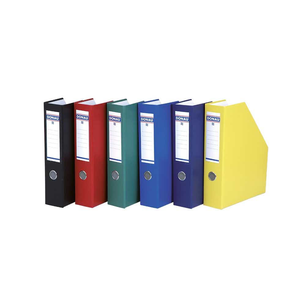 akcesoria biurowe 4 alibiuro.pl Pojemnik na dokumenty DONAU PP A4 75mm granatowy 45