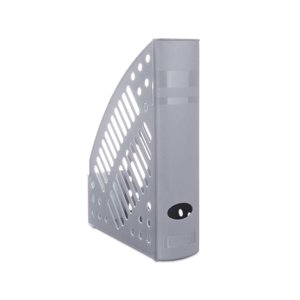 akcesoria biurowe 4 alibiuro.pl Pojemnik na dokumenty ażurowy DONAU polistyren A4 szary 12