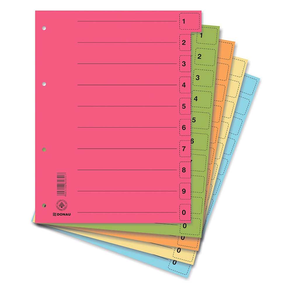 akcesoria biurowe 4 alibiuro.pl Przekładka DONAU karton A4 235x300mm 0 9 1 karta z perforacją żółta 45