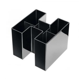 akcesoria biurowe 4 alibiuro.pl Przybornik na biurko HAN Bravo 5 komór czarny 40