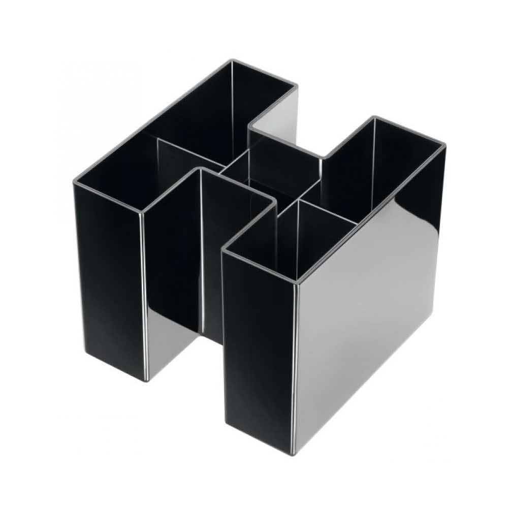 akcesoria biurowe 4 alibiuro.pl Przybornik na biurko HAN Bravo 5 komór czarny 40