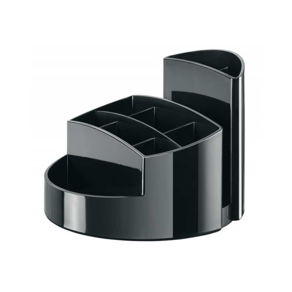 akcesoria biurowe 4 alibiuro.pl Przybornik na biurko HAN Rondo 9 komór czarny 44