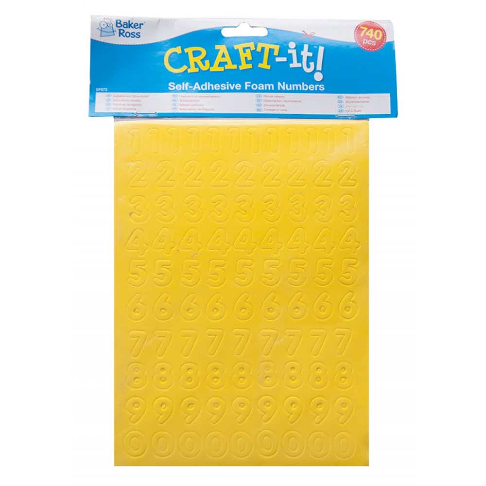 akcesoria biurowe 4 alibiuro.pl Samoprzylepne cyferki piankowe BAKER ROSS 740szt. mix kolorów 69