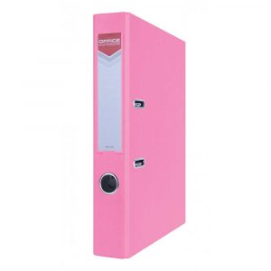 akcesoria biurowe 4 alibiuro.pl Segregator OFFICE PRODUCTS Officer PP A4 55mm różowy 38