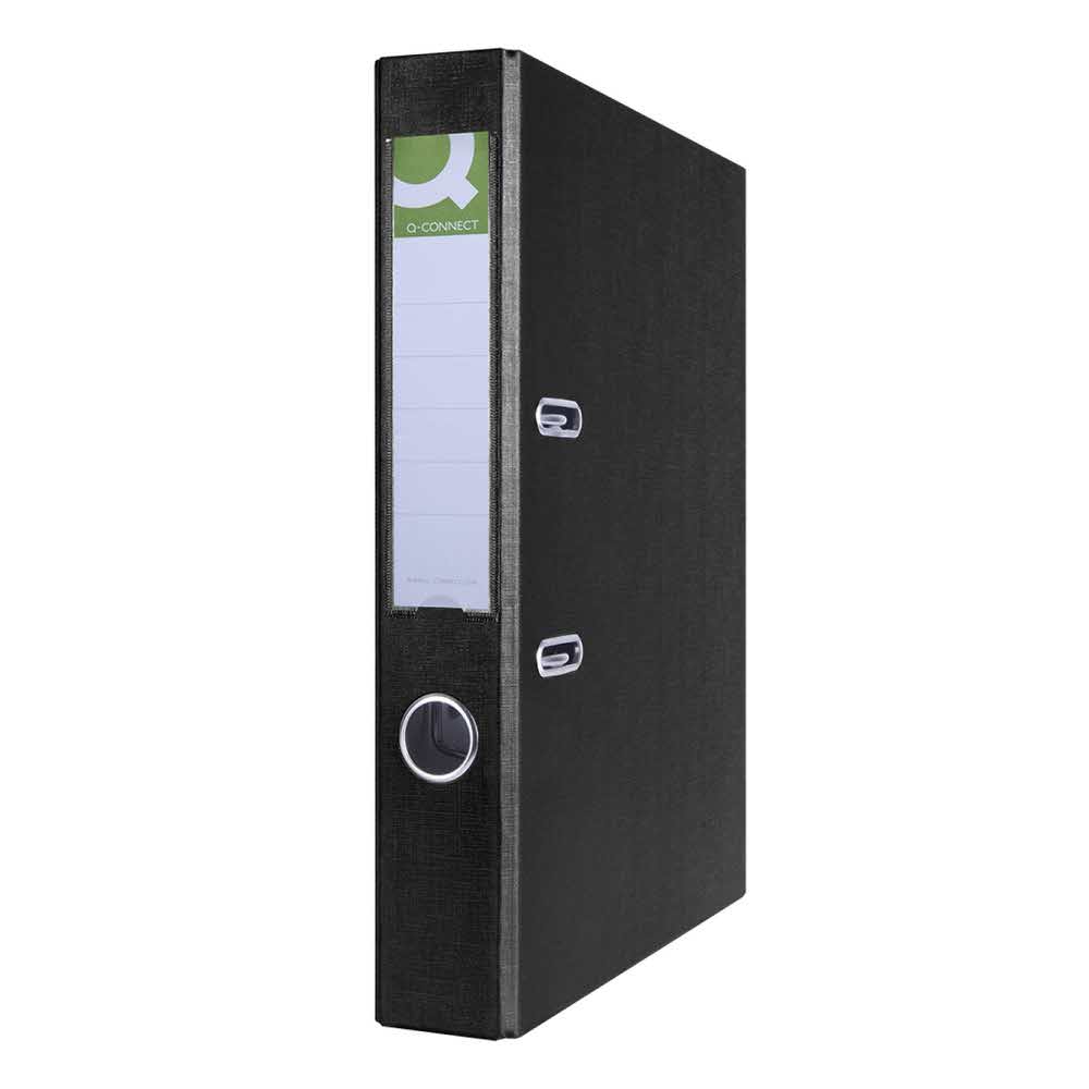 akcesoria biurowe 4 alibiuro.pl Segregator Q CONNECT Hero PP A4 55mm czarny 64