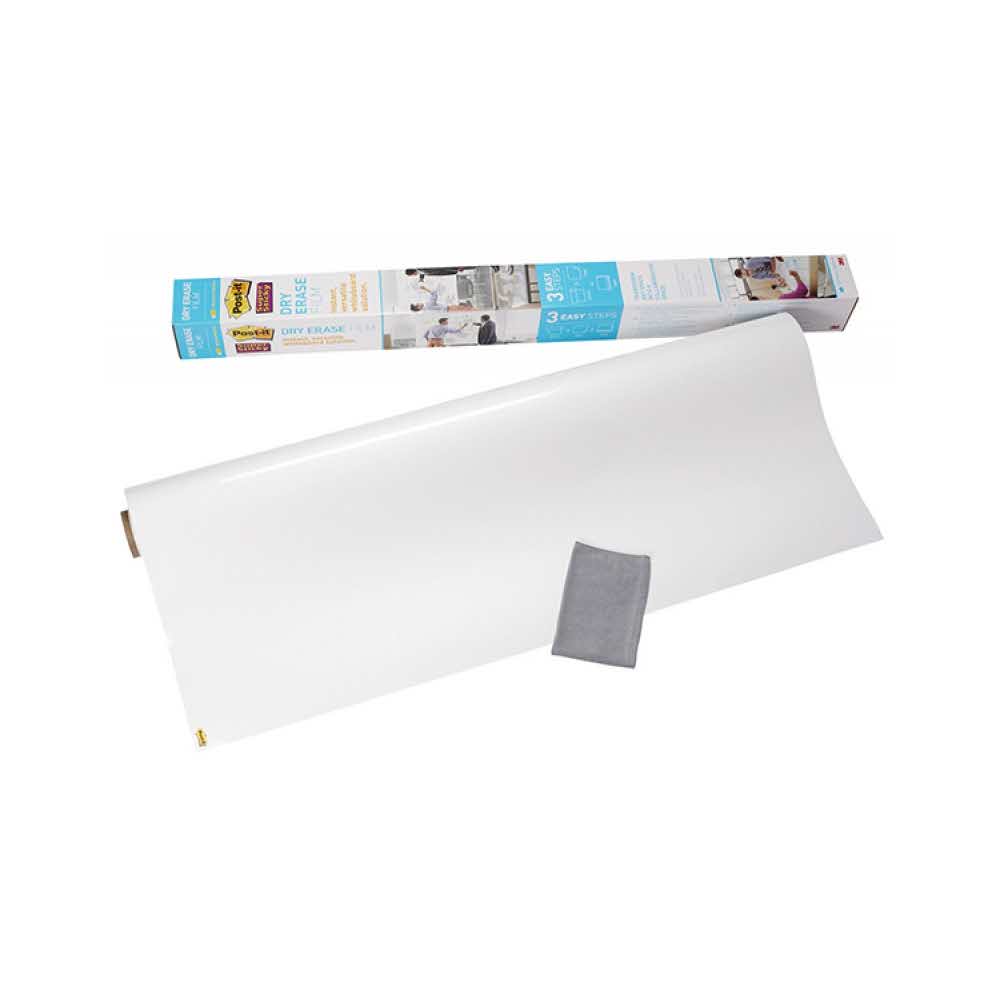 akcesoria biurowe 4 alibiuro.pl Suchościeralna folia w rolce POST IT Dry Erase DEF4X3 EU 61x91cm biała 81