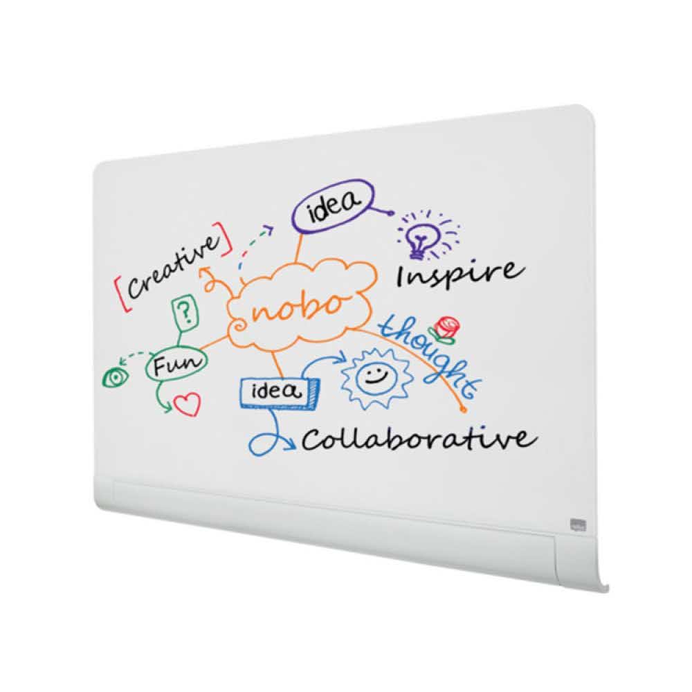 akcesoria biurowe 4 alibiuro.pl Tablica suchoś. magn. NOBO Brillant 126x71cm panoramiczna 57 Inch szklana biała 83