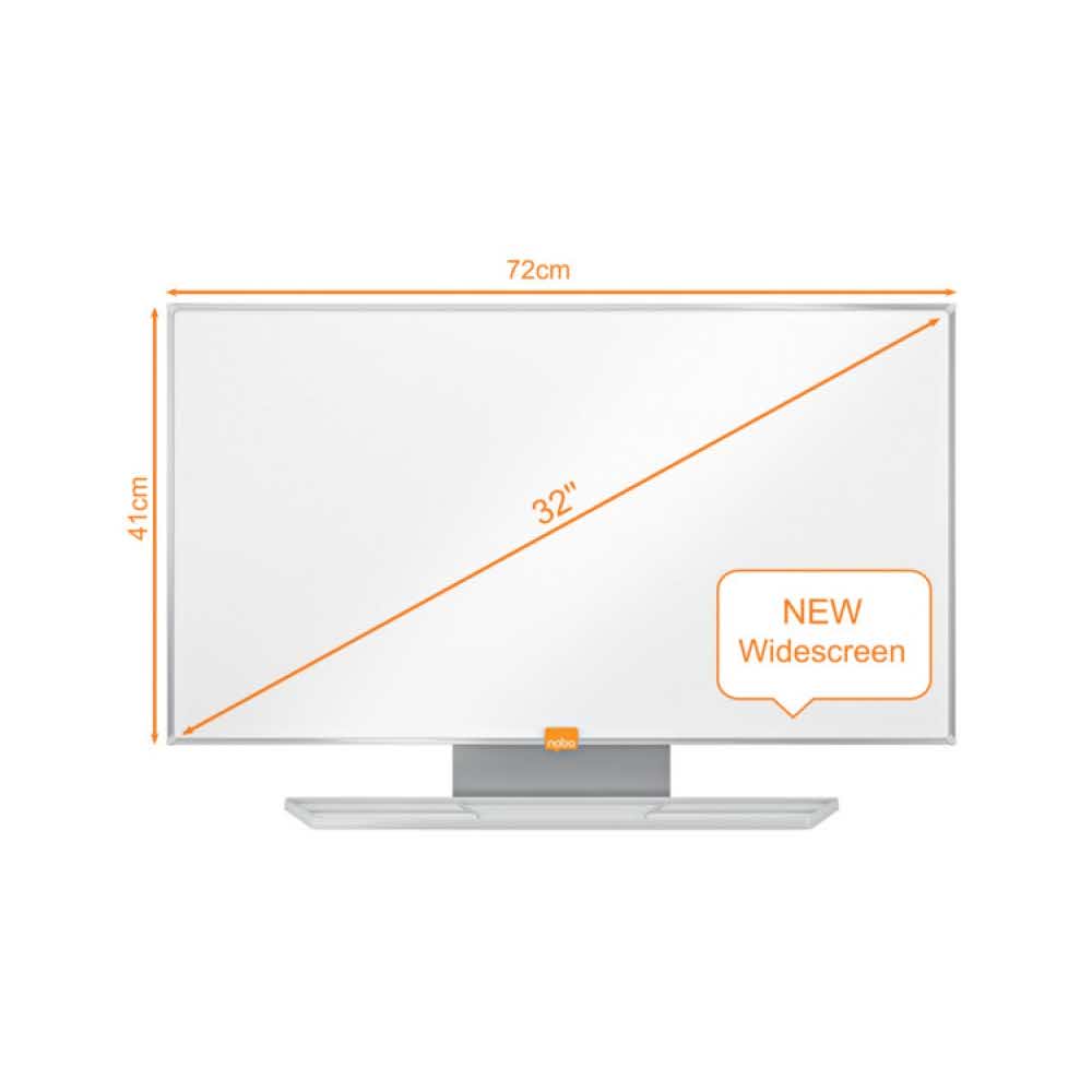akcesoria biurowe 4 alibiuro.pl Tablica suchościeralna NOBO 72x41cm panoramiczna 32 Inch melaminowa biała 45