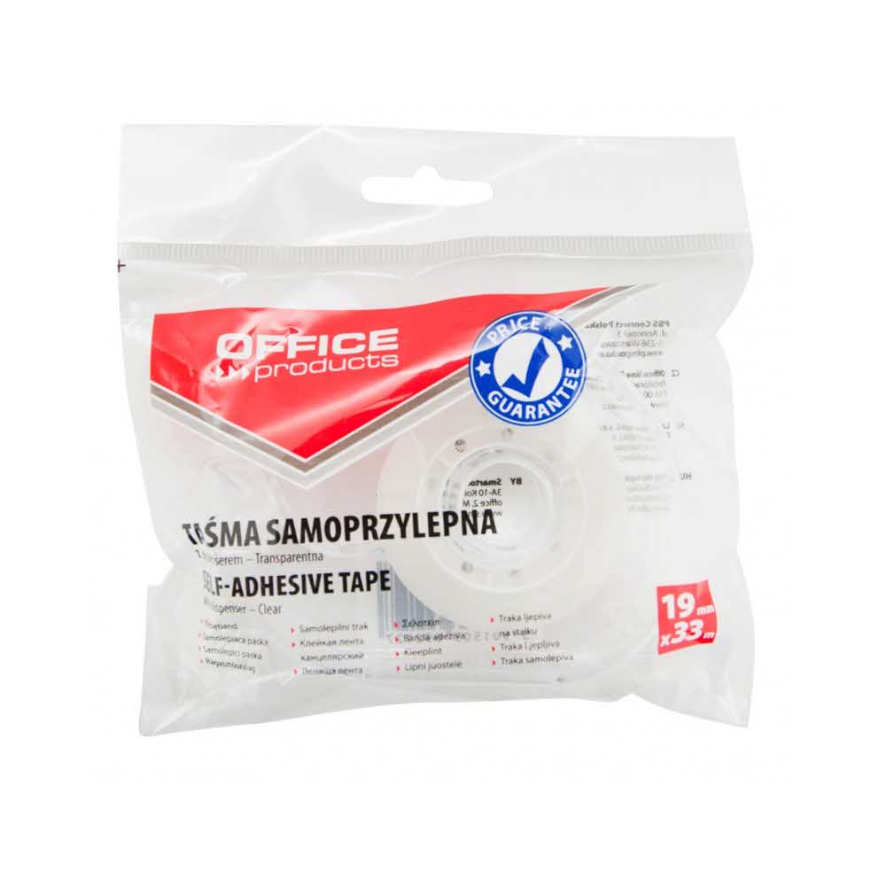 akcesoria biurowe 4 alibiuro.pl Taśma biurowa OFFICE PRODUCTS 19mm 33m dyspenser transparentna 57