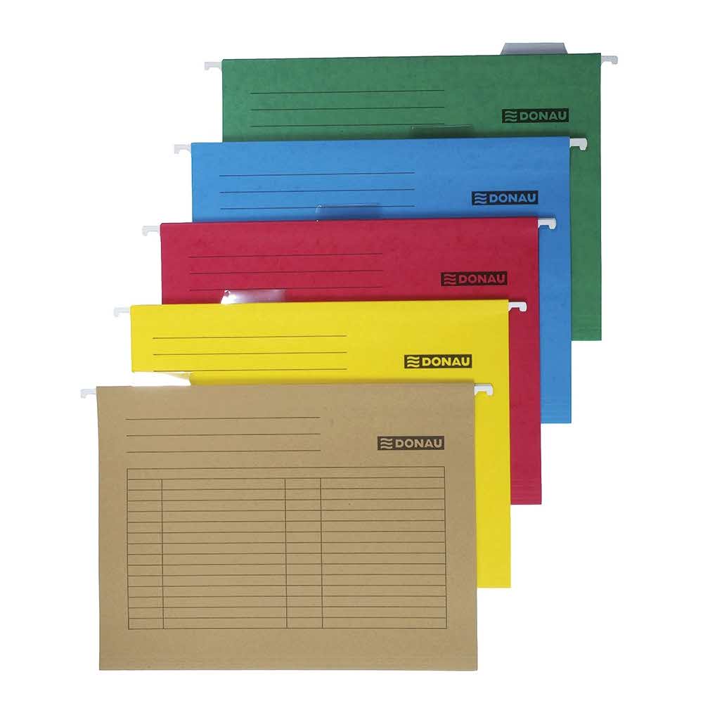 akcesoria biurowe 4 alibiuro.pl Teczka zawieszkowa DONAU A4 230gsm zielona 48