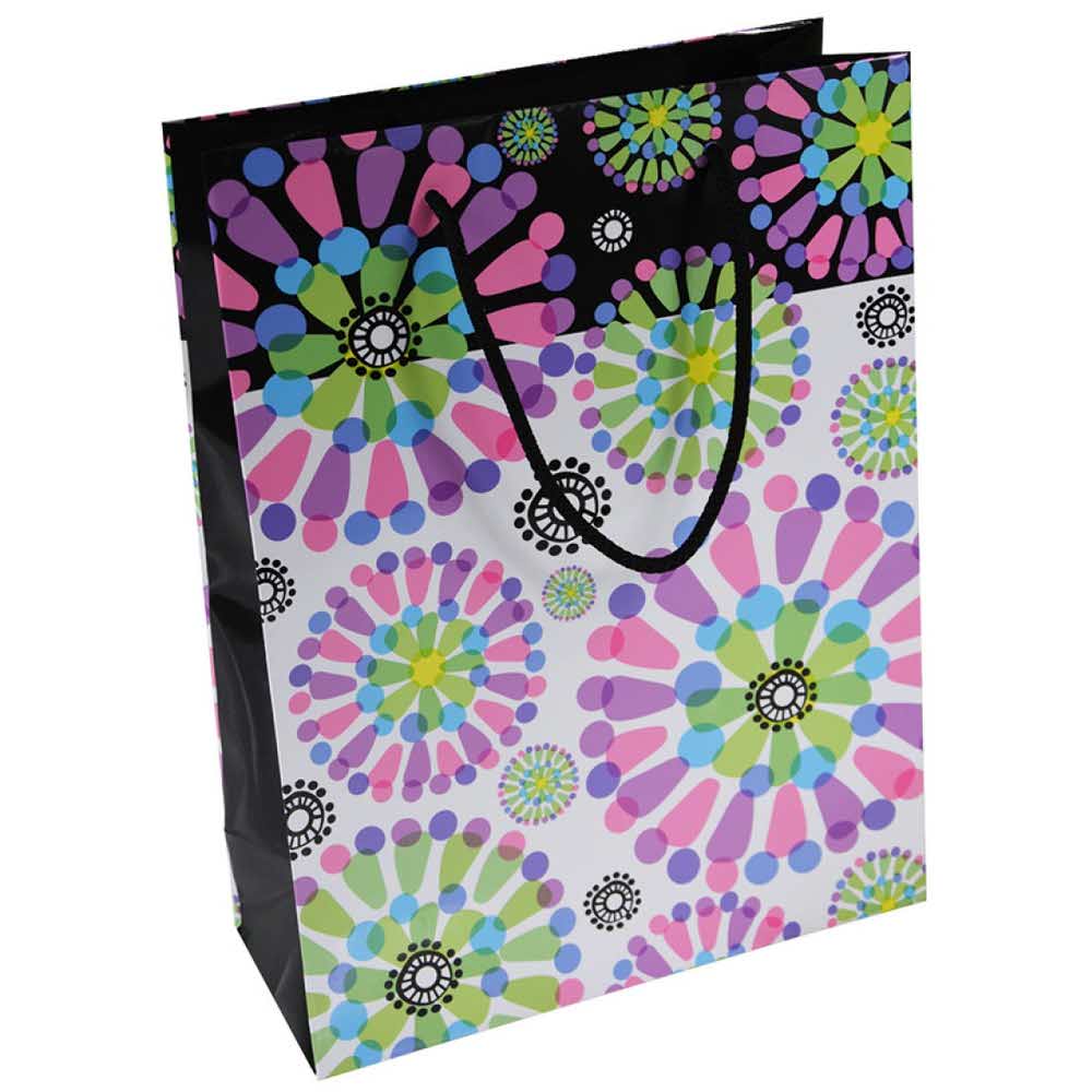 akcesoria biurowe 4 alibiuro.pl Torebka na prezenty OFFICE PRODUCTS laminowana 24x10x32cm całoroczna mix wzorów 42