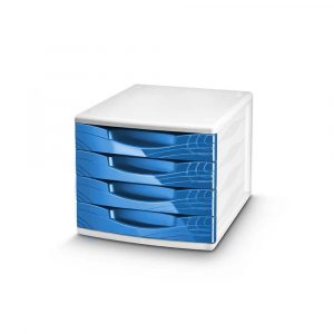 akcesoria biurowe 4 alibiuro.pl Zestaw 4 szufladek CEP Origins niebieski 47