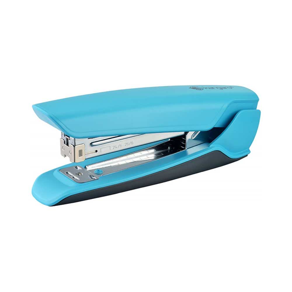 akcesoria biurowe 4 alibiuro.pl Zszywacz KANGARO Nowa 335 S zszywa do 30 kartek plastikowy w pudełku PP turkusowy 23