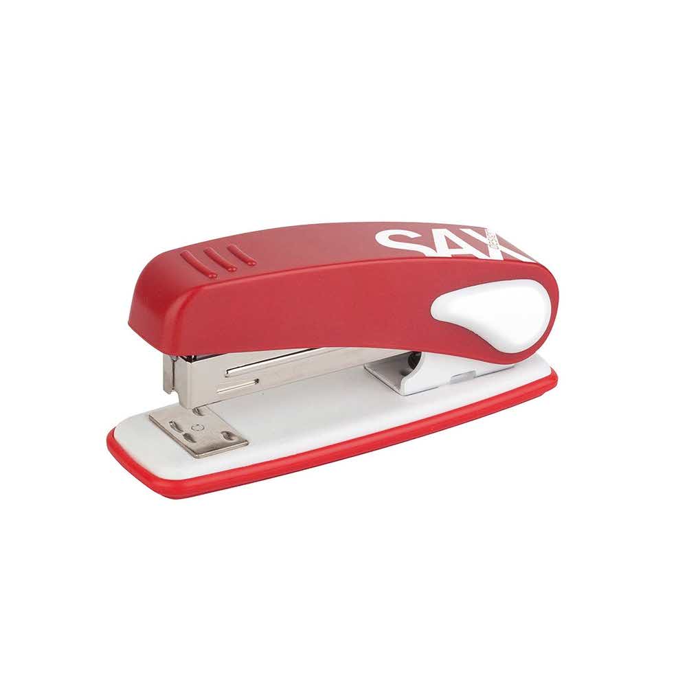 akcesoria biurowe 4 alibiuro.pl Zszywacz SAX239 Design zszywa do 25 kartek czerwony 45