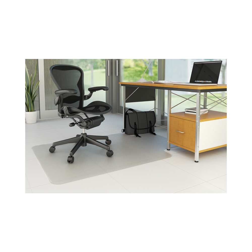 akcesoria komputerowe 4 alibiuro.pl Mata pod krzesło Q CONNECT na podłogi twarde 120x90cm kształt T 51