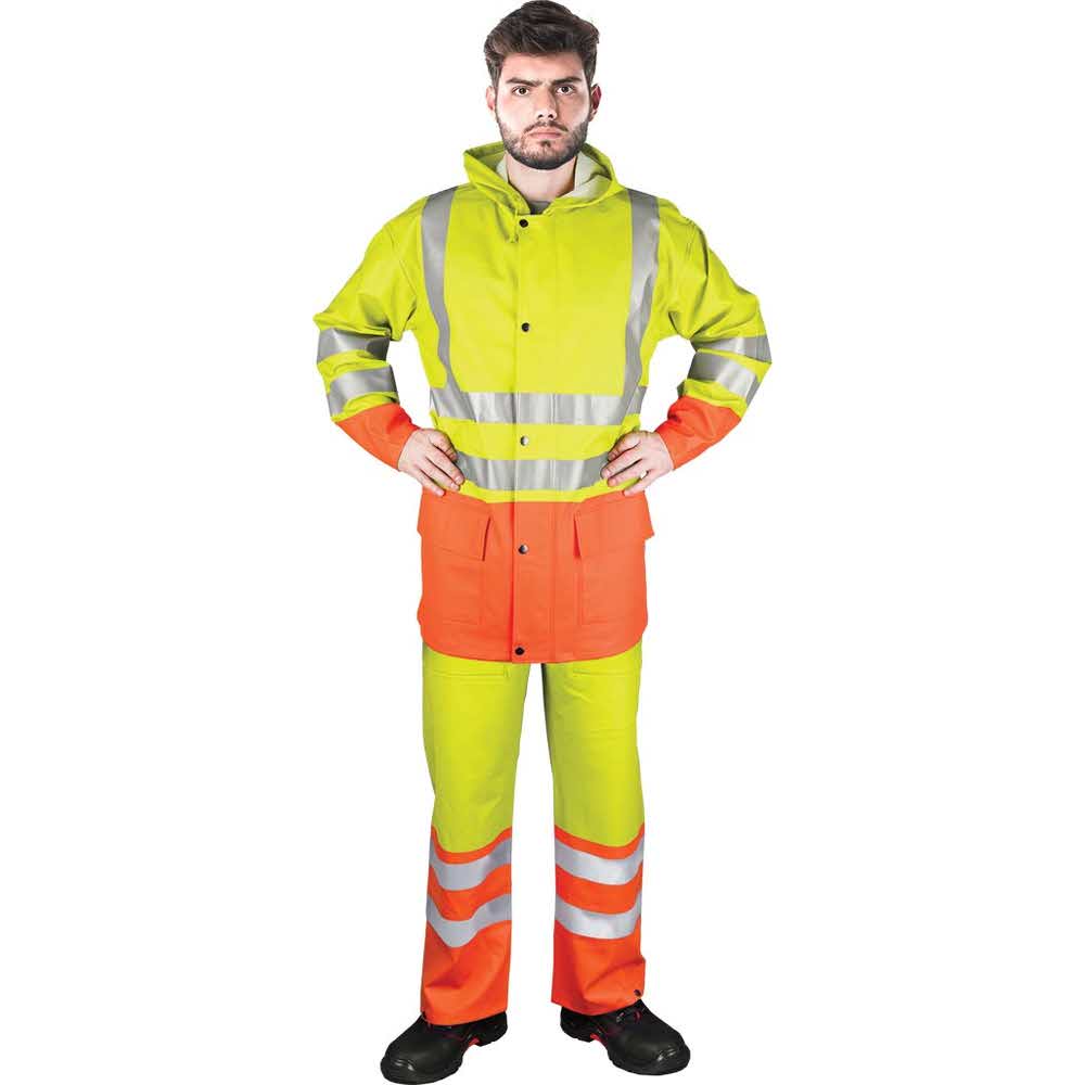 artykuły BHP 2 alibiuro.pl KOMPLET OCHRONNY PRZECIWDESZCZOWY KPLPUFLUO_YP2XL 36