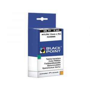 artykuły biurowe 3 alibiuro.pl KBPGR51CZ Ribbon BP gr51 13mm 6m BlackPoint KBPGR51CZ BT0051B B6W 28