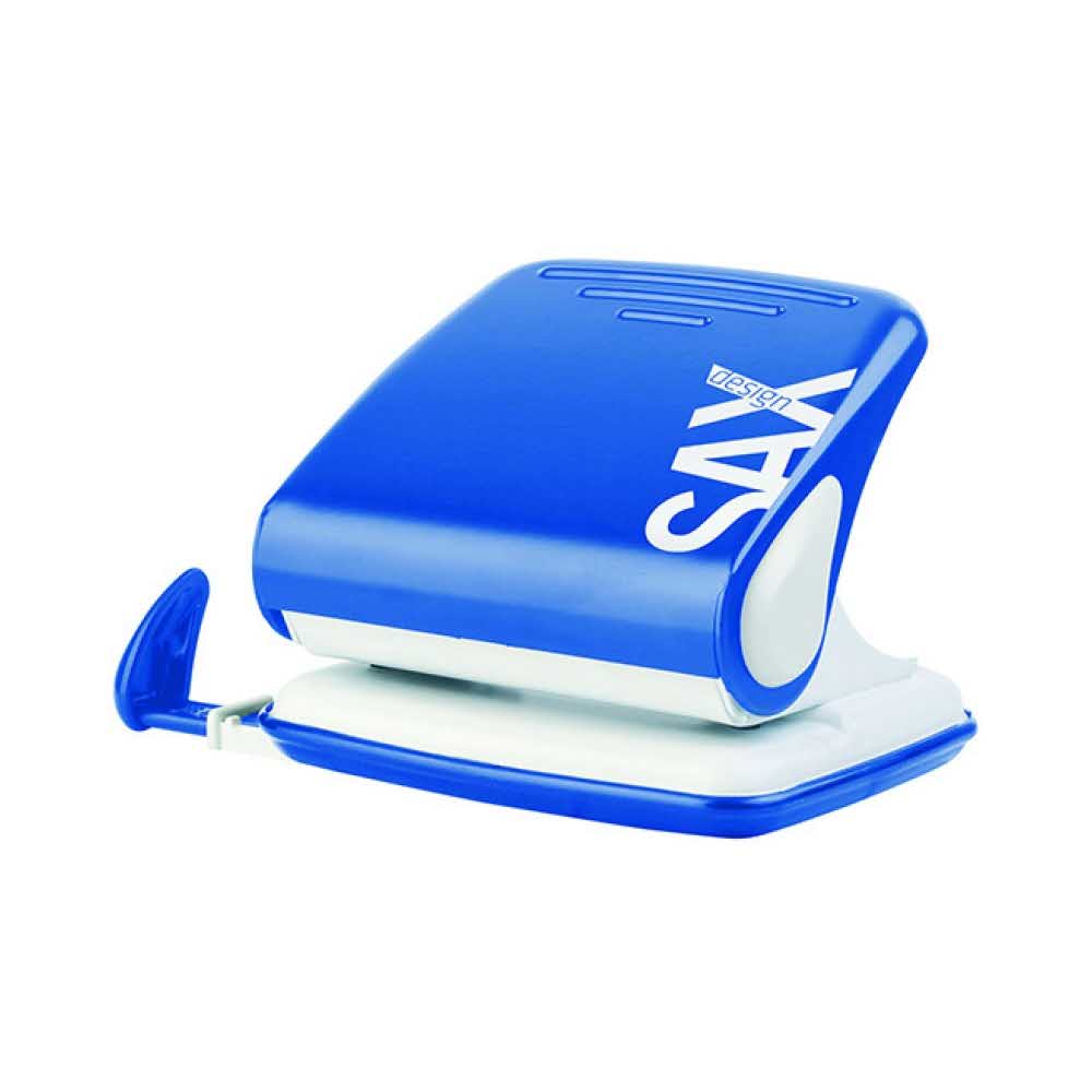 artykuły biurowe 4 alibiuro.pl Dziurkacz SAXDesign 418 paperbox dziurkuje do 25 kartek niebieski 5