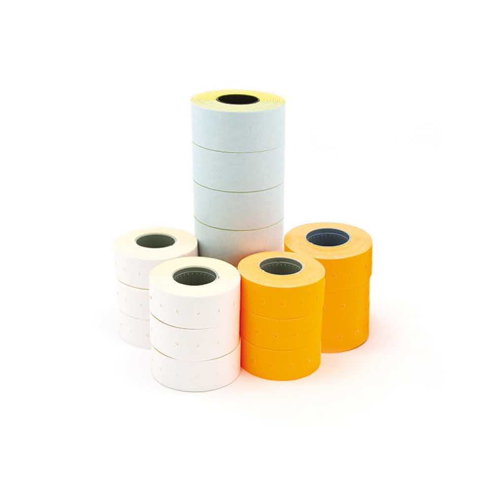 artykuły biurowe 4 alibiuro.pl Etykiety do metkownicy dwurzędowej prostokątne permanentne 26x16mm APLI białe 1000 szt. 6 rolek 80